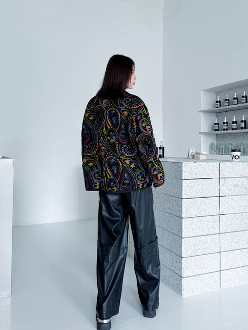 Jacquard Paisley Quilted Jacket