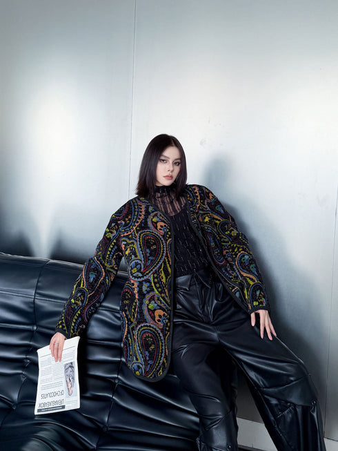 Jacquard Paisley Quilted Jacket