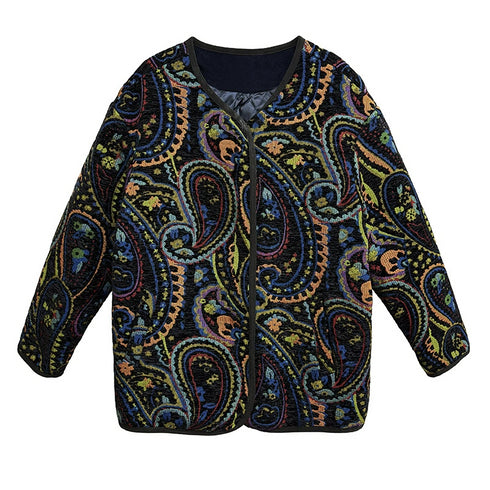 Jacquard Paisley Quilted Jacket
