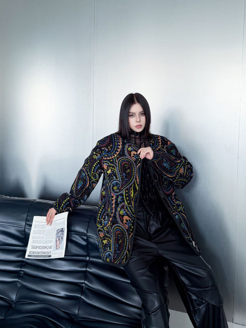 Jacquard Paisley Quilted Jacket