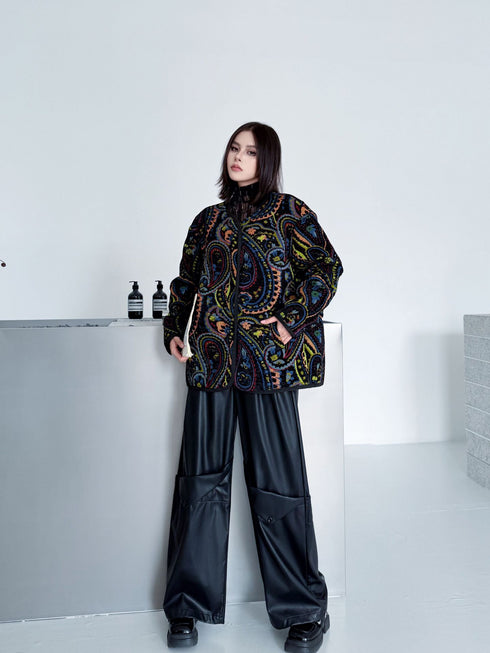 Jacquard Paisley Quilted Jacket