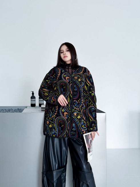 Jacquard Paisley Quilted Jacket