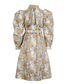 Floral Jacquard Belt Coat