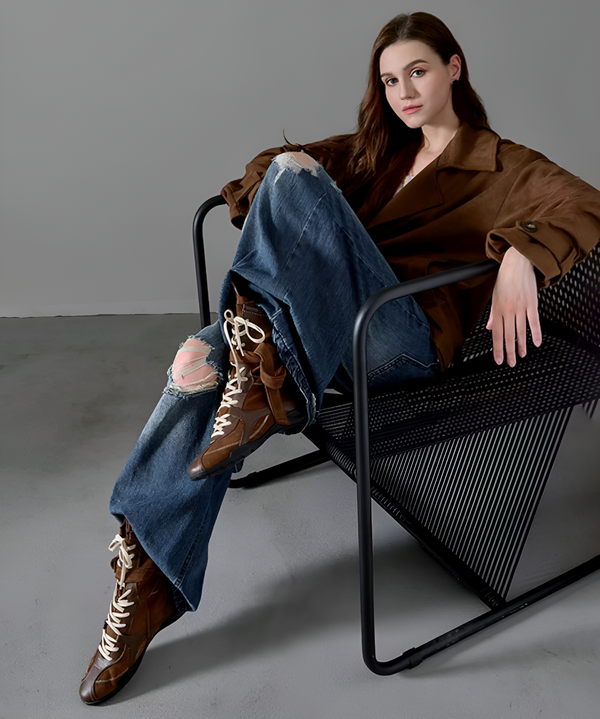 Edge Wrap Lace Boots