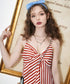 Twist Stripe Midi Dress
