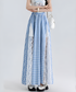 Sky Lace Check Skirt
