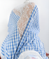 Sky Lace Check Skirt