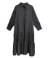 Ruched Tier Long Shirt Dress