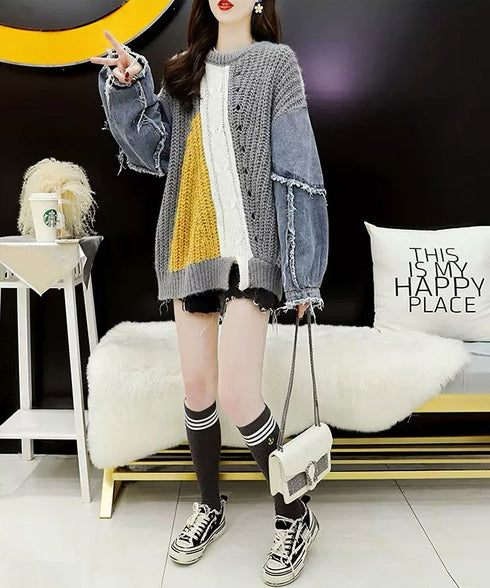 Denim Switchable Sweater