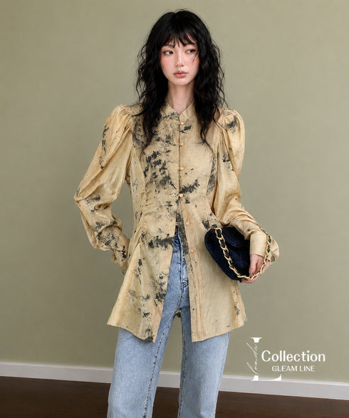 Shibori Print Blouse
