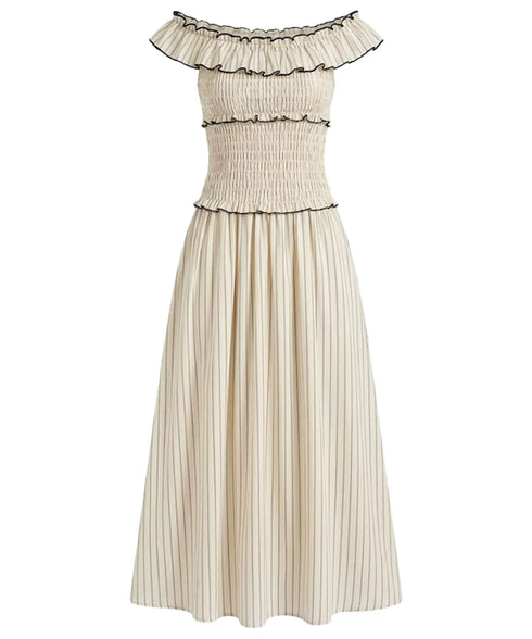 Shirred Trim Dress