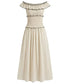 Shirred Trim Dress