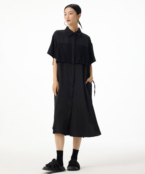 Mesh Layer Flow Dress