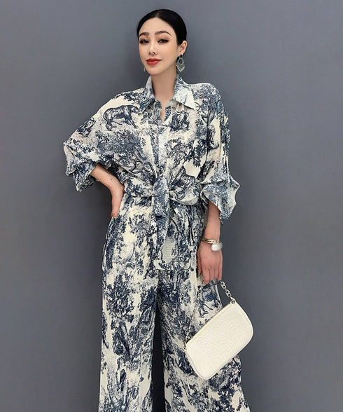 Toile Scene Blouse&Pants Co-ord