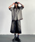 Grid Lapel Blouse