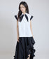 Contrast Collar Blouse