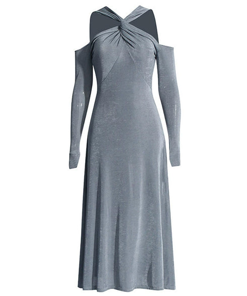 Cross Drape Maxi Dress