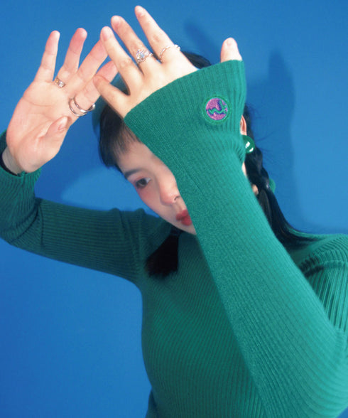 Rib Turtleneck Knit Top