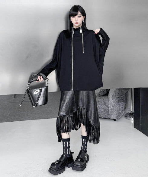 Zip Flow Poncho Top