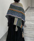 Multi Pattern Knit Cape