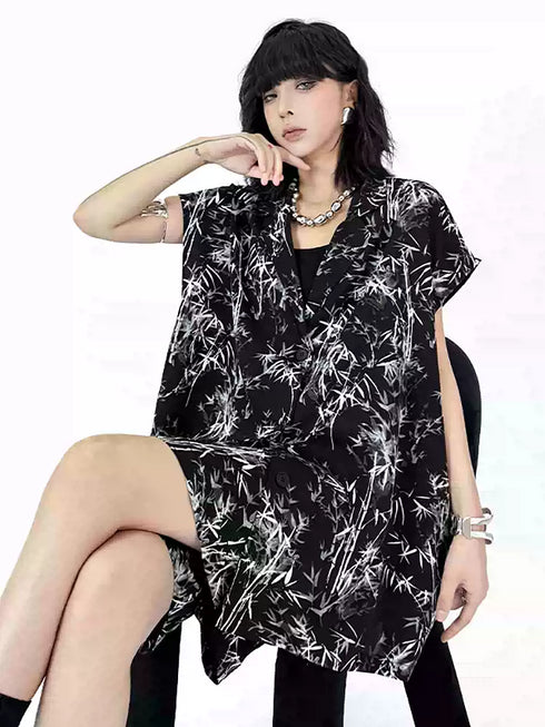 Shadow Bamboo Blouse & Shorts Co-ord