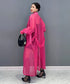 Sheer Belted Long Cardigan