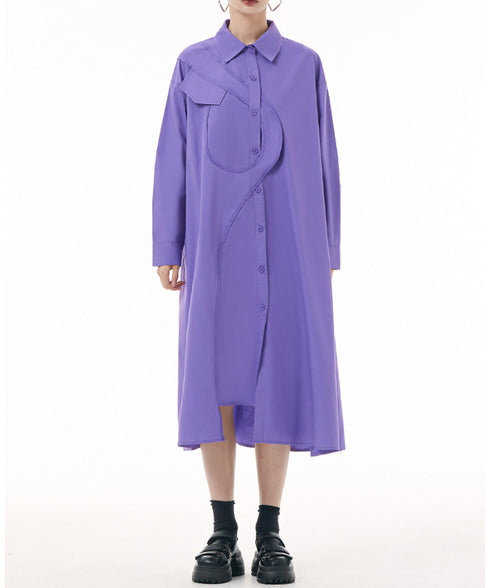 Curved Line Shirt Dress