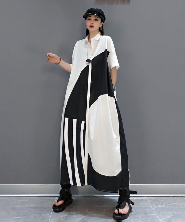 Monotone Graphic Shirt Dress