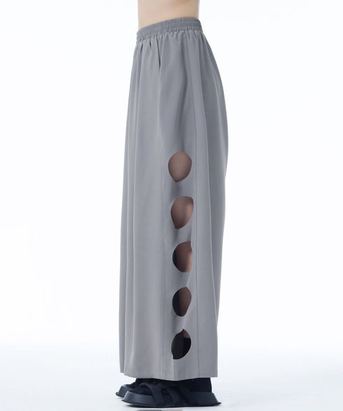 Dot Slit Wide Pants