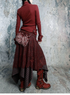 Fur Belt Handkerchief Skirt