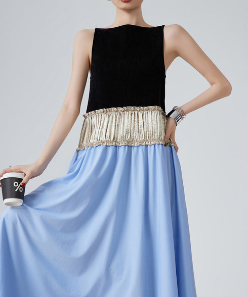 Velvet Shimmer Waist Dress