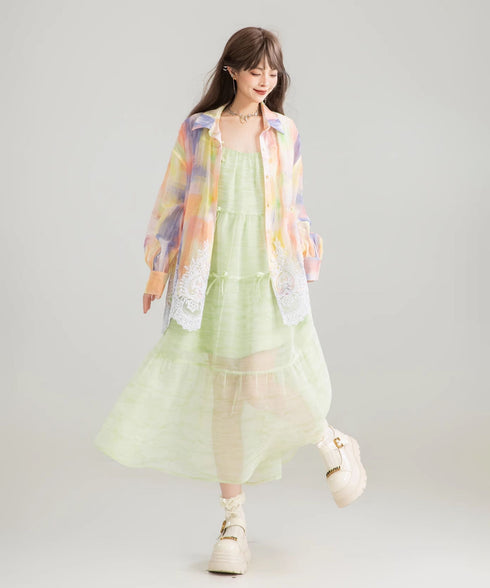 Watercolor Lace Blouse