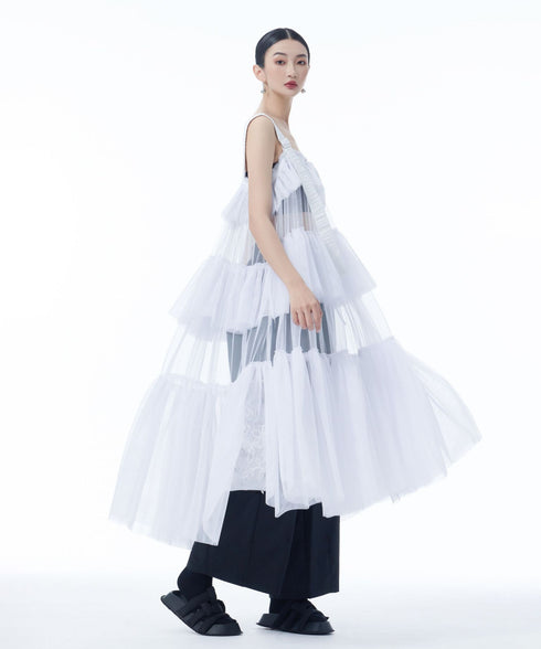 Tulle Tiered Camisole Layer Top
