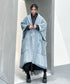Washed Long Denim Coat
