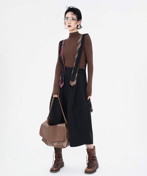 Tie Detail Apron Skirt