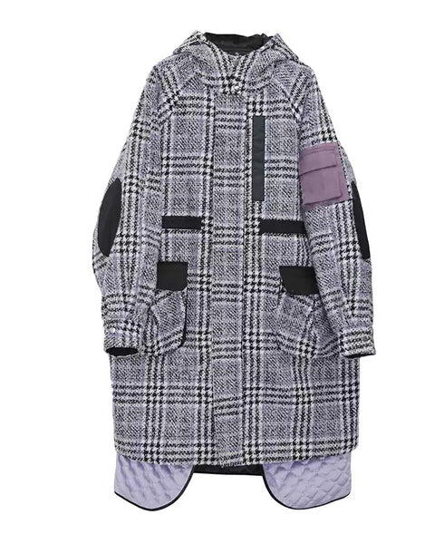 Graph Plaid Tech Coat