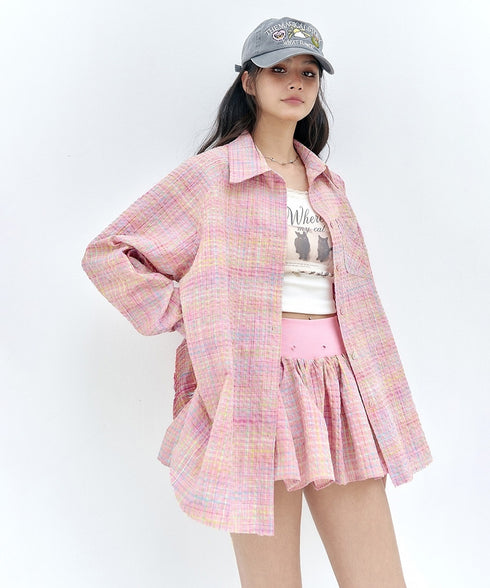 Candy Check Shirt&Skirt Co-ord