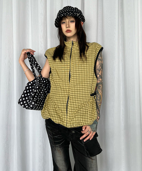 Grid Zip Vest