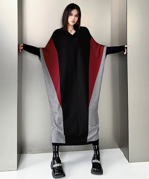 Panel Knit Long Dress