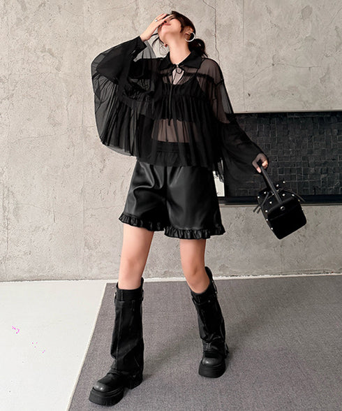 Sheer Gather Volume Top