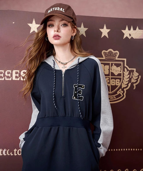 Varsity Hood Midi Dress