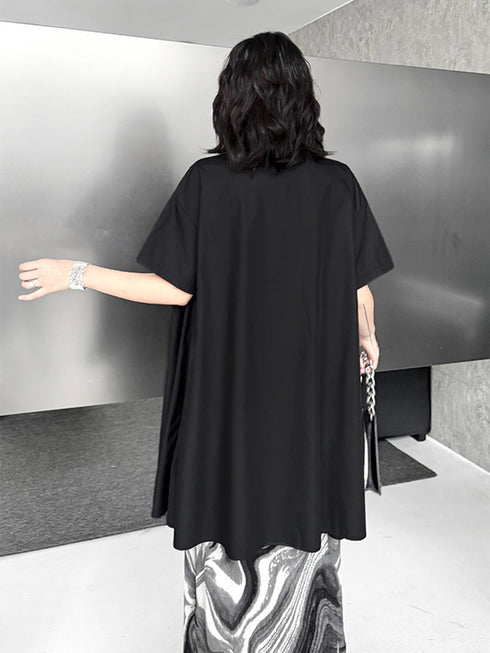 Layer Flare Gathered Blouse