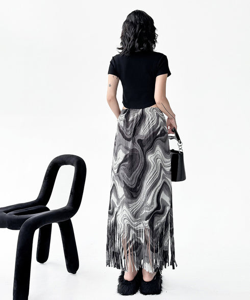 Shadow Layered Lace Skirt