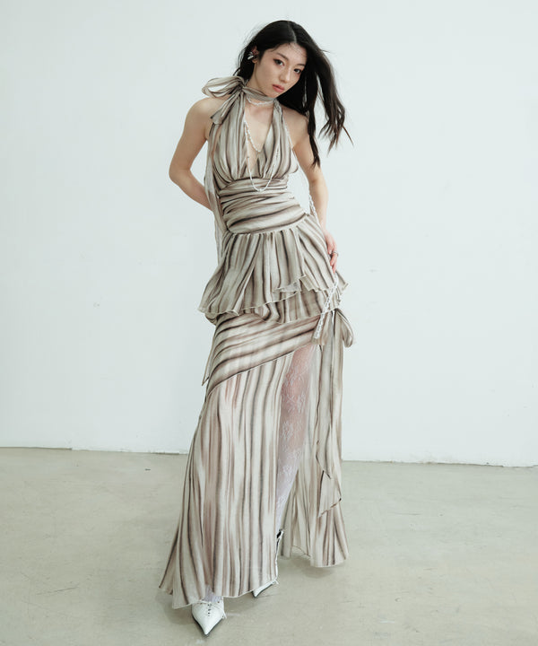 Drip Wrap Top & Layered Skirt Co-ord