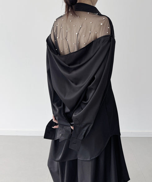 Pearl Sheer Back Blouse