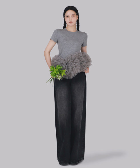 Orphina Ruffle Hem Top