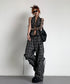 Plaid Vest Top & Cargo Wide Pants Series