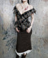 Plaid Edge Frill Blouse