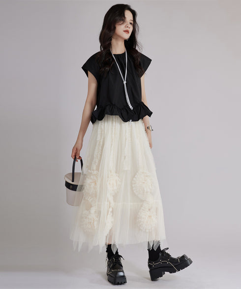 Tulip Layered Tulle Skirt