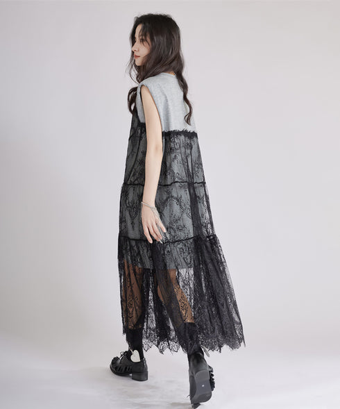 Sheer Black Lace Dress